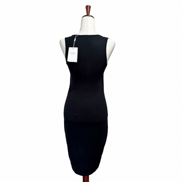 Seraphine NWT Ann Marie Knee Length Bodycon Dress Size 2 Black Maternity Nursing - Picture 3 of 10